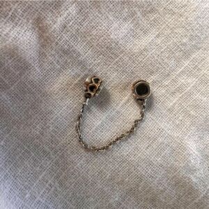 Pandora 14k Gold & Sterling Silver Heart Safety Chain